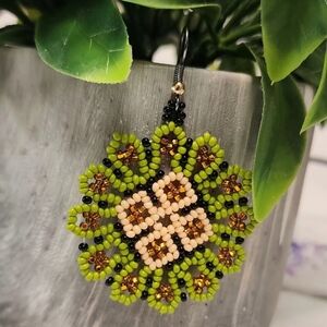 Handcrafted Beaded Floral Earrings